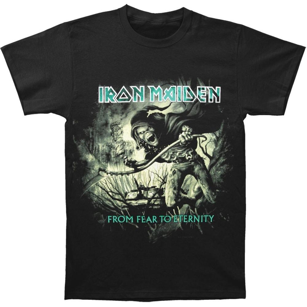 Men's Iron Maiden CM EXL From Fear To Eternity Distressed T-shirt  Black