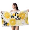 Painted Orange Series digital-printed polyester Superfine fiber double-sided fleece Beach vacation bath towel, beach towel