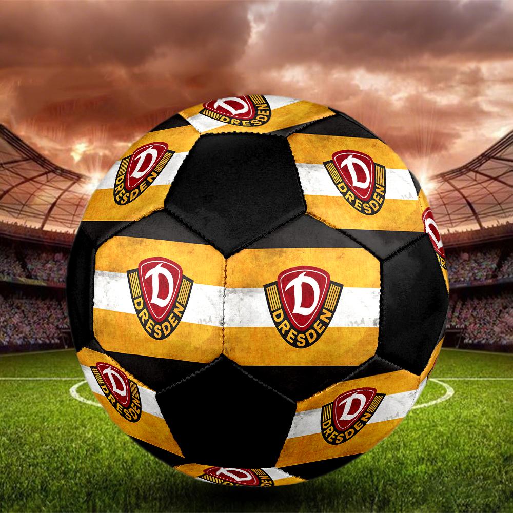 SIZE 5 Dynamo Dresden Soccer Ball Colorful All Ages Machine Stitched PVC Competition Ready Durable High-Bounce