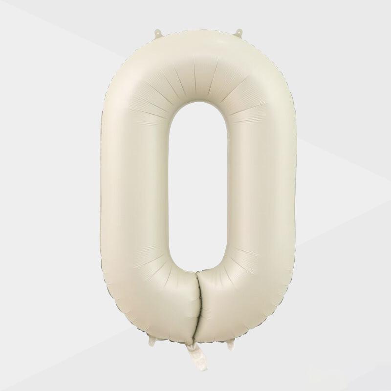 32/40inch Cream Caramel Color 1-9 Number Balloon Happy Birthday Party Decoration Balls Baby 1 2 3 Years Birthday Party Supplies