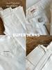 Original Popchee Super White Cow Low-Waist Wide-Leg Stretch Jeans - Comfort Fit, Slimming & Figure-Flattering