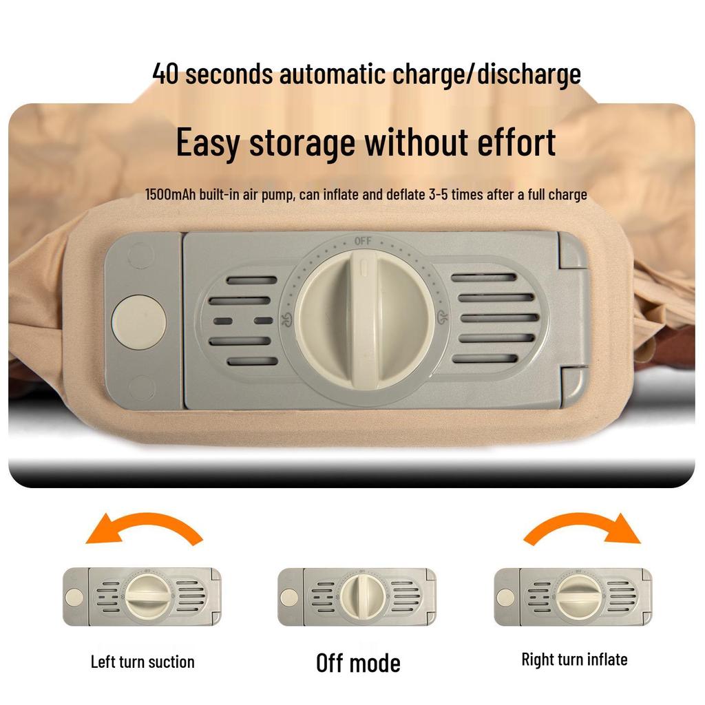 Portable Auto-Inflatable Air Mattress with Pump for Outdoor Camping