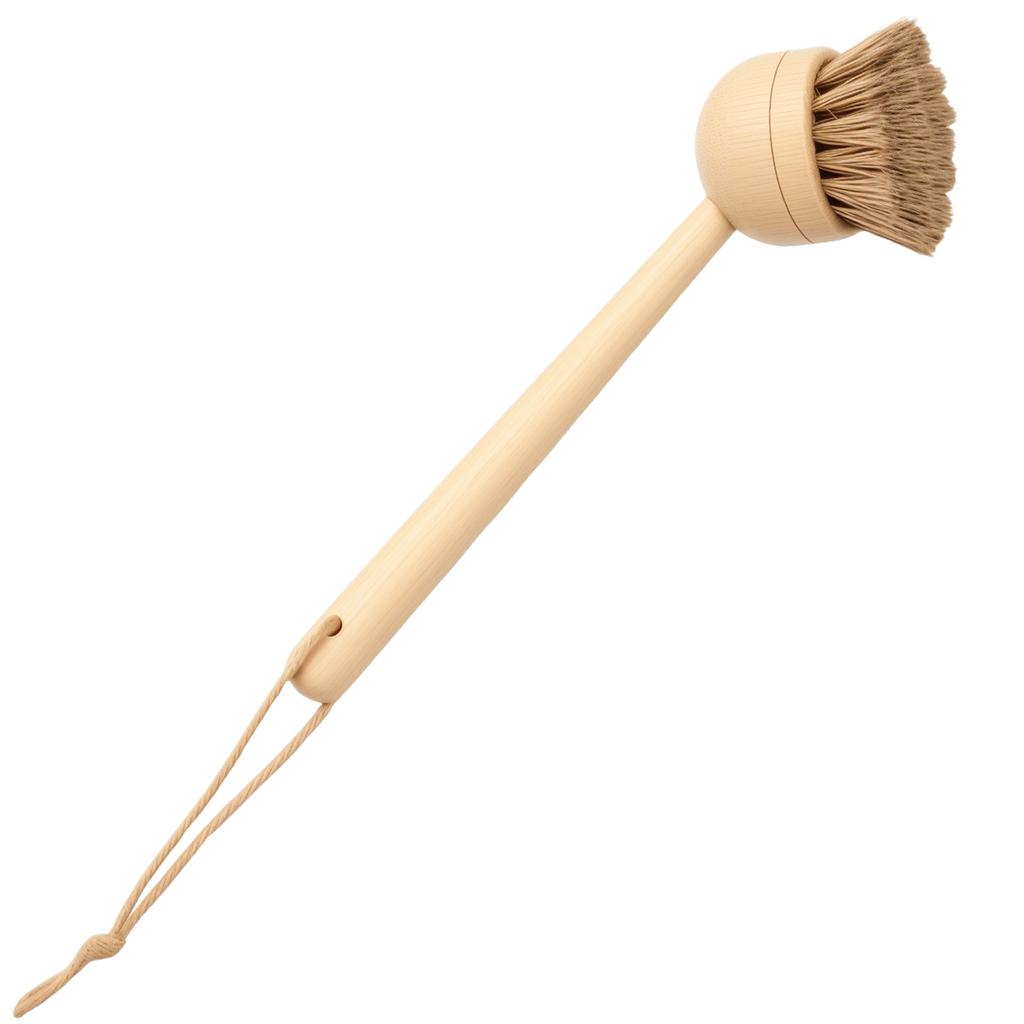 Bamboo Dish Brush Set Pot Cleaning Brush Long Handle Kitchen Dishes Scrubber Strong Decontamination Rust Removal Utensils