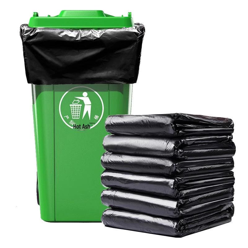 Extra Thick 240L Black Garbage Bags for Property Management, Catering, Hotel Sanitation - Large and Durable for Commercial Use