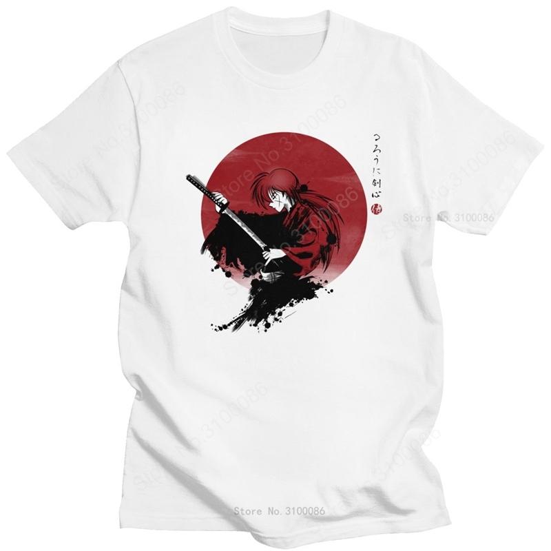 Rurouni Kenshin T Shirts Men Short Sleeve Leisure Anime Manga Himura Kenshin Swordsman Samurai X Tshirt Cotton Fans Tee Top Gift