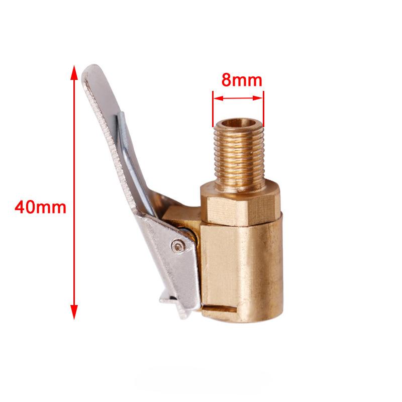 

Автомобільний шинний пневматичний патрон для накачування насоса Клапанний роз’єм Адаптер для затискачів Автомобільний латунний 8-міліметровий колісний клапан для надувного насоса Dropship