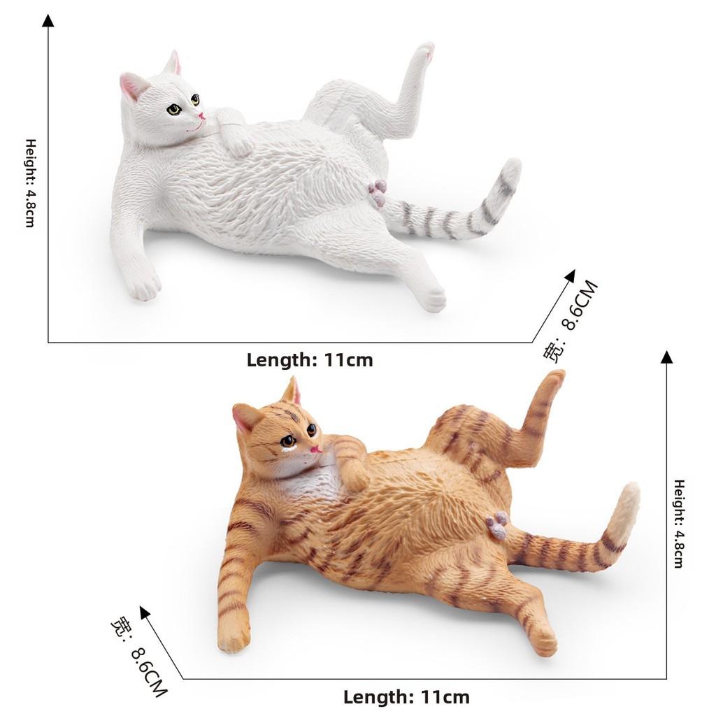 Kids Pet Cat Model Toy Pvc Realistic Drinking Cat Decor For Home And Play