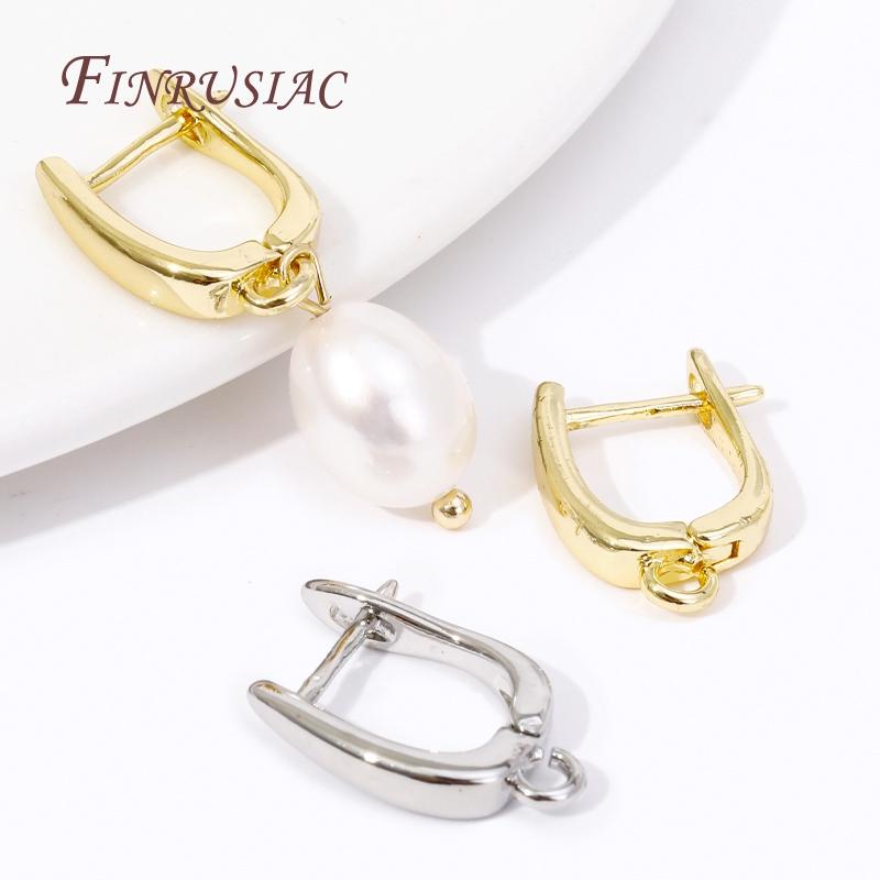 18K Gold Plated Anti-Allergy Earring Hooks Basic Copper Earwire Fastener Accessories For DIY Women's Earring Making Supplies