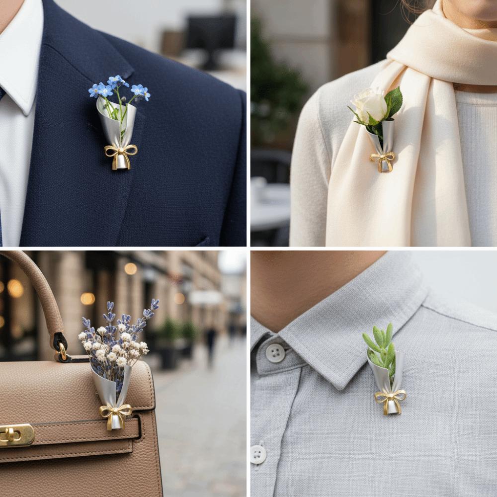 Vintage Wearable Flower Brooches Mini Fashion Bouquet Clips Clothing Bouquet Clips  Wedding Party