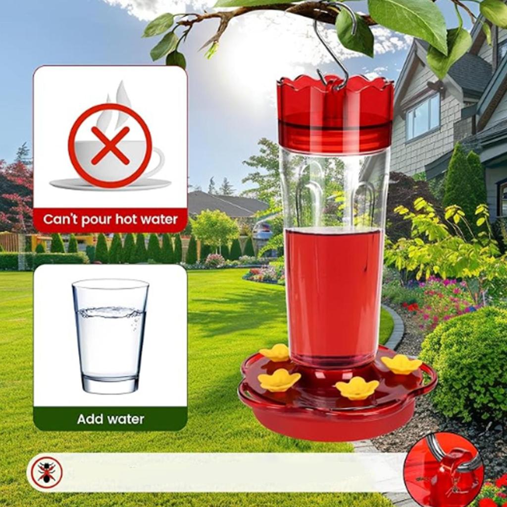 Beautiful Bird Water Feeder Outdoor Garden Yard Hummingbird Water Feeder with 5 Mouth Outdoor Hanging Garden