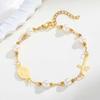 Holy Stainless Steel Cross Benedict Virgin Bracelet,Women's Gold Plated Beaded Chain Bracelets,Trendy Jewelry Gifts