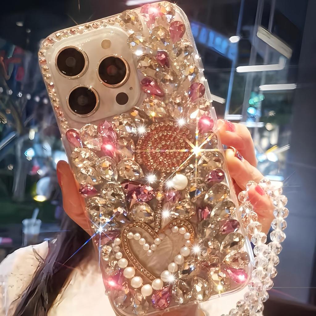 Luxury Crystal Phone Case For OPPO Realme 14 Pro Plus 14X 14T 13 12 Lite 4G 5G 3D Diamond Lollipop Bling Cover Girl's Gift