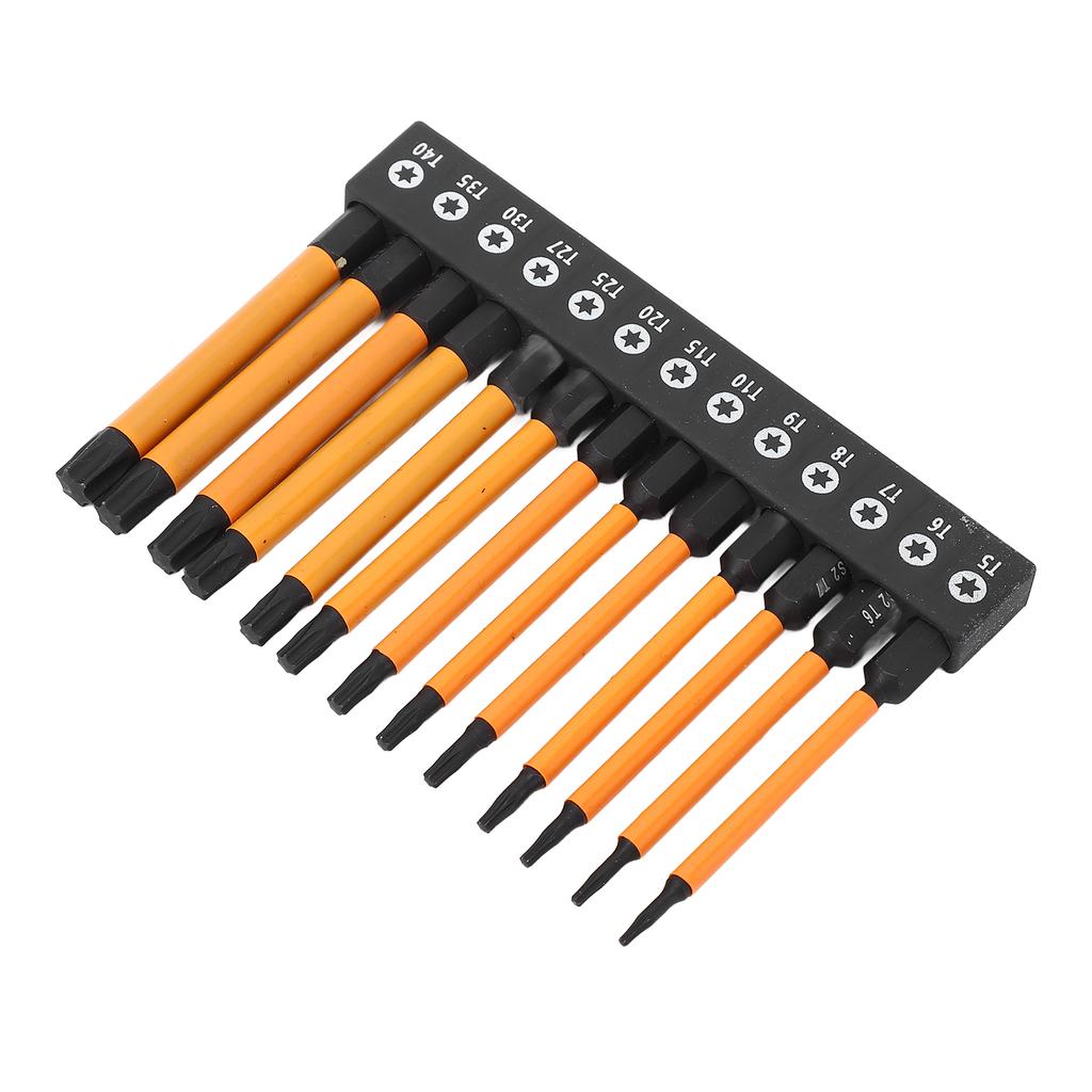 13 Stück 75mm Sternbits S2 Legierter Stahl 1/4 Zoll Sechskantschaft Schraubendreherbit-Set T5 T6 T7 T8 T9 T10 T15 T2