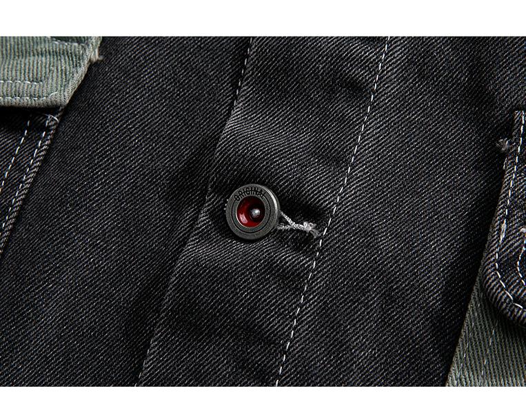 2025 Men's Plus Size Casual Denim Jacket: Trendy Patchwork, Loose Fit