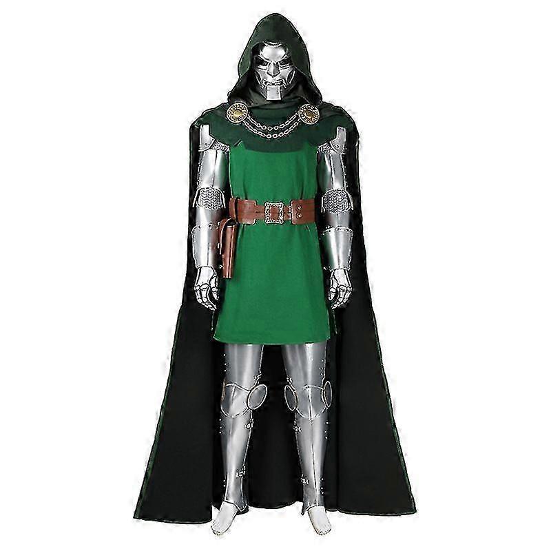 Fantastic Four Doctor Doom Cosplay Costume Jumpsuit With Cape