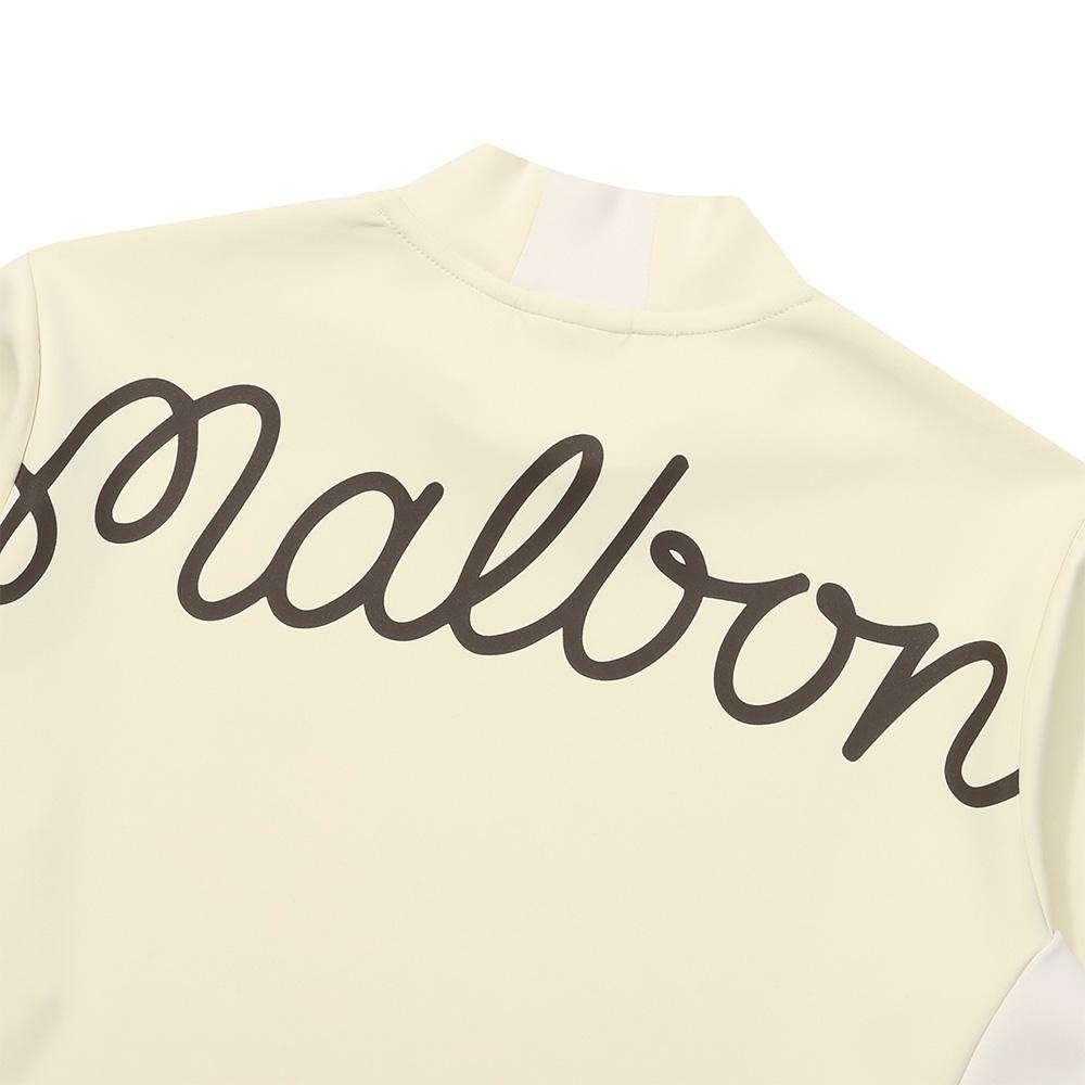 MALBON GOLF Women'S Semi-Over Mock Neck T-Shirt Yellow (Woman)