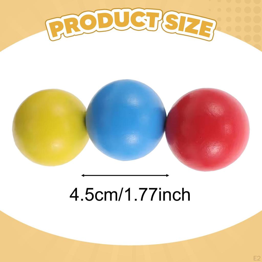 3 Pieces Wooden Bocce Balls 1.77inch Summer Outdoor Game, Tossing for Garden, Party