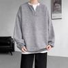 Unisex V-Neck Retro Japanese Sweater, Autumn 2025 Edition - Trendy Couple's Knitwear in High-End Lazy Style