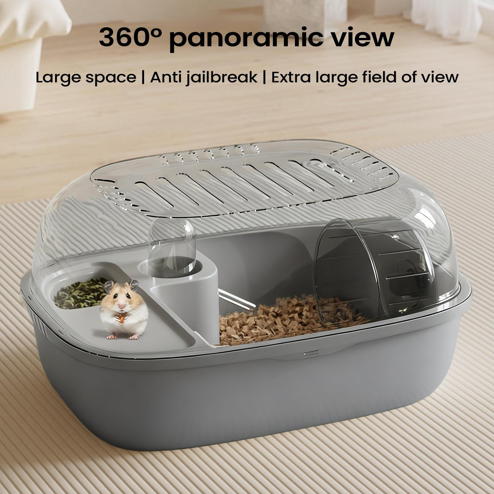 

Hamster Cage 2-Tier Clear Small Animal Activity House With Exercise Wheel Small Hamster Habitat With Accessories for Travel China Mainland