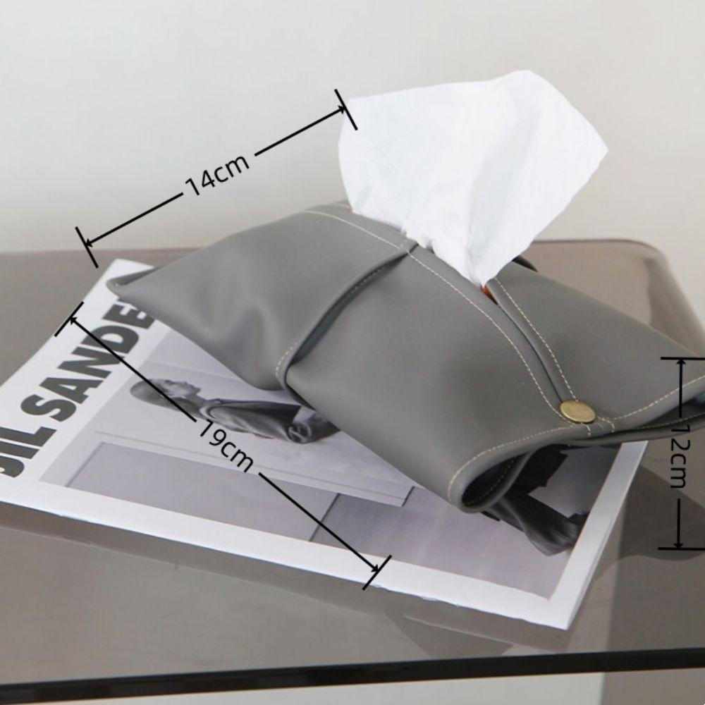 Tissue Holder Car Tissue Pouch PU Leather Napkin Paper Box High Quality Tissue Box Living Room