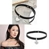 Titanium Steel Love Heart Choker Necklace With Finish For Fashion Forward Women