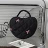 Fashion Plaid Bow Women Makeup Bag Cute Tote Portable Female Cosmetic Storage Handbag Travel Organizer Zipper Toiletry Bag