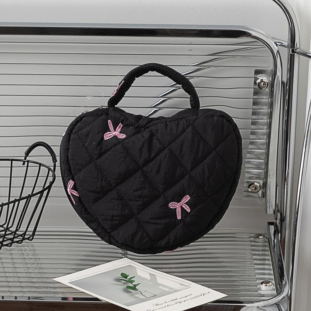 Fashion Plaid Bow Women Makeup Bag Cute Tote Portable Female Cosmetic Storage Handbag Travel Organizer Zipper Toiletry Bag