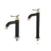 Bathroom Sink Faucets Black&Gold Single Cold Water Washbasin Tap Single Handle Stainless Steel Hot Cold Wate Mixer Tap