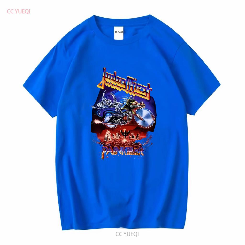 1990 Judas Priest Painkiller T-Shirt Heavy Metal Band Doppelseitig S 5XL lange oder kurze Ärmel Vintage Gewaschen Designer Kleidung