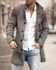 Men's Woolen Mid-Length Digital Print Coat - Autumn/Winter Collection