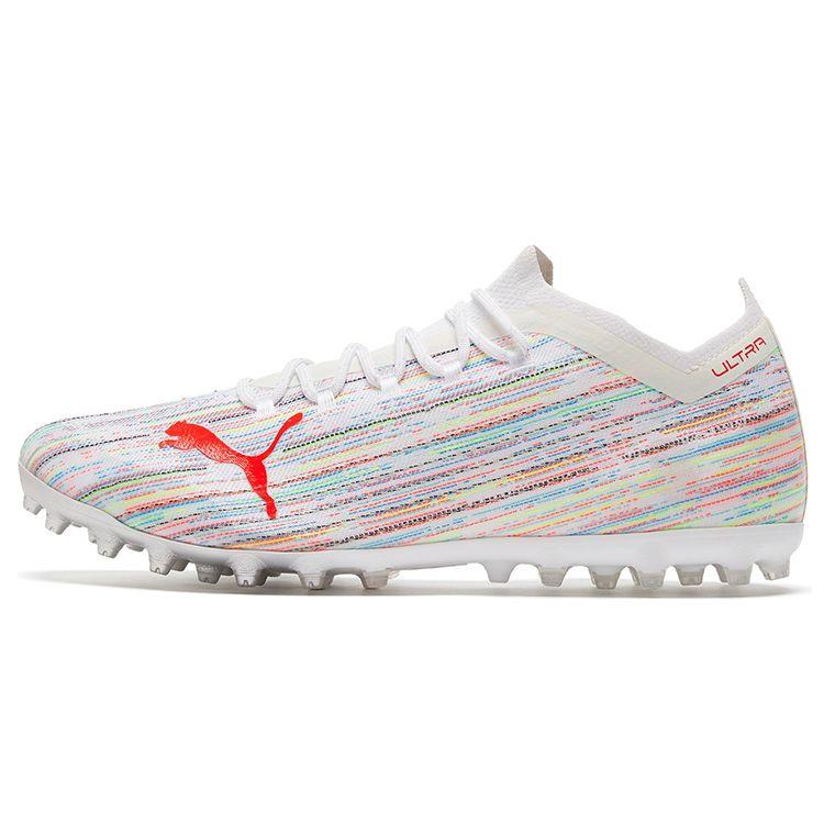 

Puma Ultra 1.2 Круглый носок Шнуровка MG (Резиновые короткие шипы) Футбольные бутсы для искусственной травы Мужские футбольные бутсы Бело-красные 106341-04 45