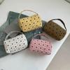 Spring New Japanese Cute Fresh Wind Flower Handbag Soft Girl Corduroy Simple Small Square Bag