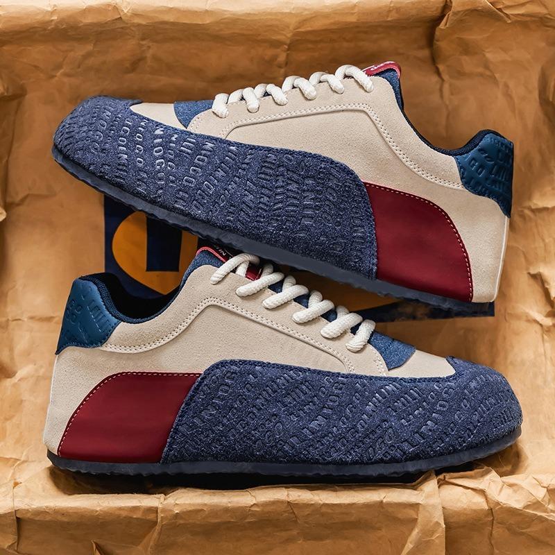 Fashion Autumn Men's Vulcanized Shoes 2025 Flat Bottomed Platform Thick Soled Casual Shoes Fashionable Outdoor Lace Up Sports Shoes