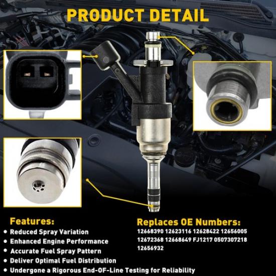 Set Of 8 Injectors Fuel For 2014-17 Chevrolet Silverado GMC Sierra 1500 5.3L V8