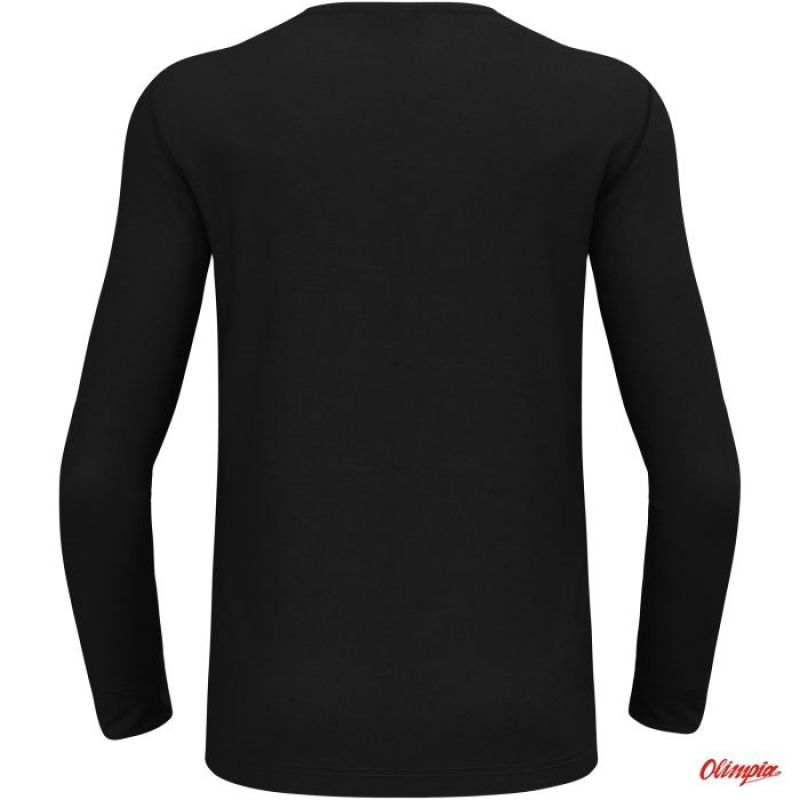 Odlo Men's BL TOP Crew Neck Long Sleeve Merino 200 Shirt, Black, M