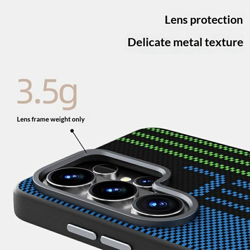 ABEEL For Samsung Galaxy S26+ Magnetic Case Micro-Embossing 6D Printed PC TPU Aluminum Alloy Leather Phone Cover