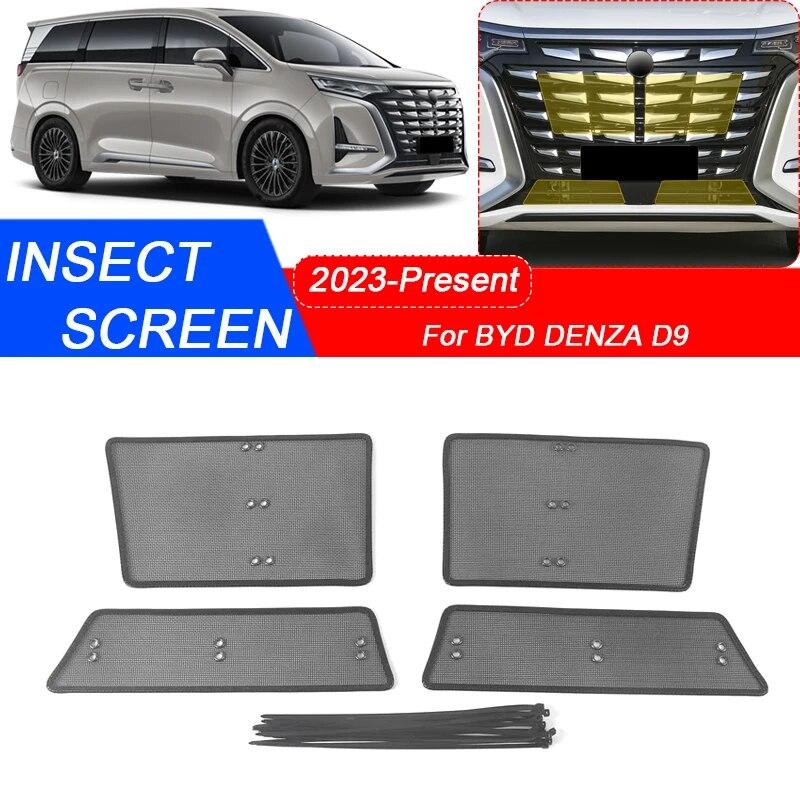 Car Insect-proof Air Inlet Protection Cover Insert Vent Racing Grill Filter Net External Accessory For BYD DENZA D9 2023 2024