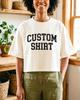 Chemise Carrée Texte Personnalisé, Haut Court Manches Longues Personnalisé, T-shirt Citation Personnalisée, Chemise Votre Texte, Idée Cadeau Personnalisée, Chemise Message Personnalisé