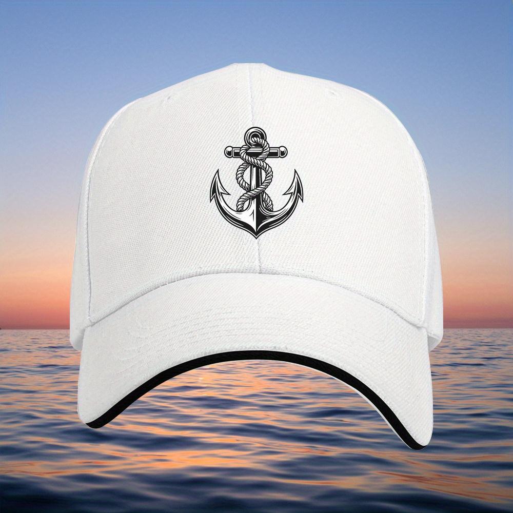 

Одна Бейсболка в винтажном стиле с дизайном якоря и модной цветной вставкой на козырьке. Подходит для всех. Регулируемая. One Size