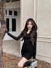 Korean Version of the Fashion Hooded Long-sleeved Dress for Women's Autumn New Slim-fitting Pure Desire Sexy Spice Girl Versatile Hip-wrapped Short Dr
