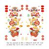 Glass Sticker Decals Static Clings Chinese New Year Window Clings 2025 Snake for Holiday Restaurant Cafe Office Car Window