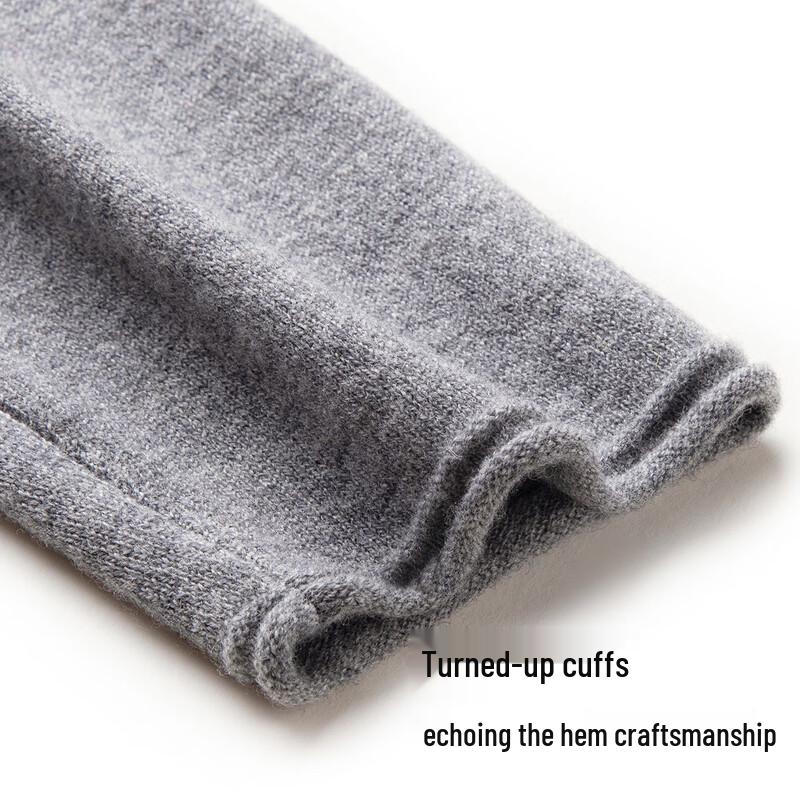 TUHUANG Women's Pure Wool Polo Collar Knit Top