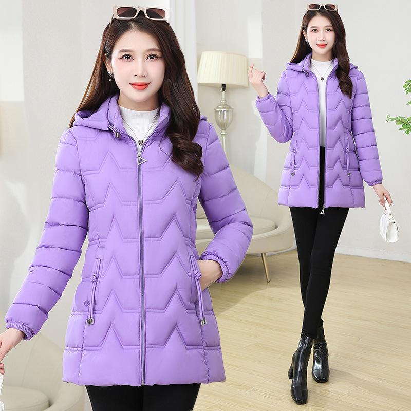 Long Cotton-padded Clothes, Fashionable Slim-fitting and Warm Cotton-padded Jackets, Middle-aged and Elderly Cotton-padded Clothes, Thickened Coats