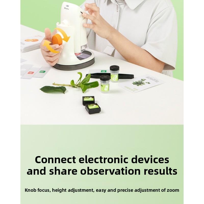 Hochauflösendes, tragbares, vielseitiges elektronisches Mikroskop mit LCD-Anzeige für Kinder-Wissenschaftsexperimentatoren, Geburtstagsgeschenk für Jungen und Mädchen