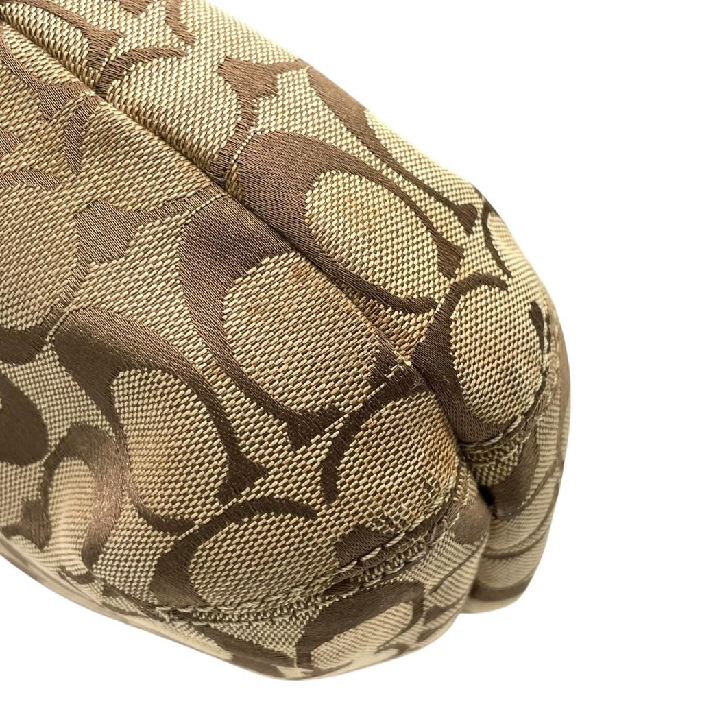 Used COACHShoulder Bag Brown canvas/Patent leather Women