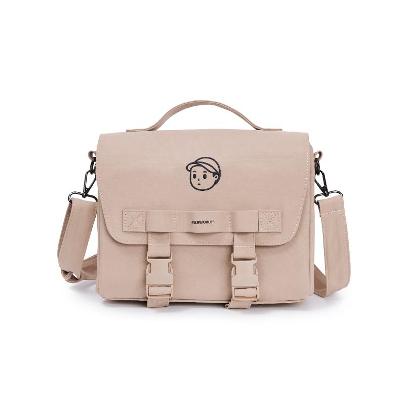 

New Finerworld Nylon Fabric Handbag, Messenger Bag, Briefcase, Crossbody Bag Medium Unisex Multicolor 54612184127 24.9*9.9*20.1CM