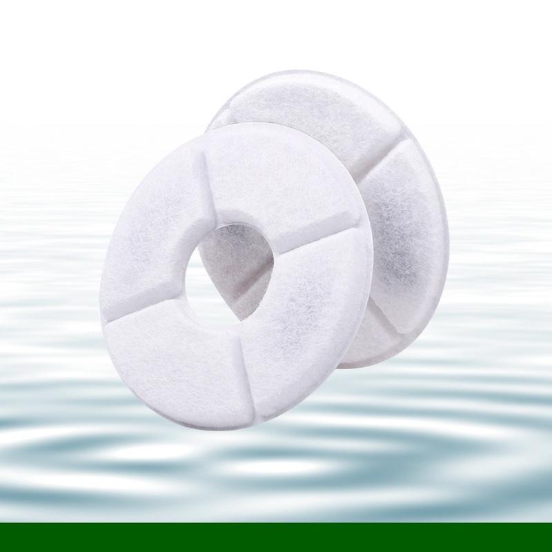 4Pcs Pet Water Dispenser for Cats Round Type Filter Cotton Filter for Dogs Coconut Shell Activated Carbon Filter Dog Accessories