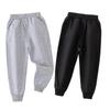 Children's Cotton Joggers & T-Shirt Set - Solid Color Uniform for Boys