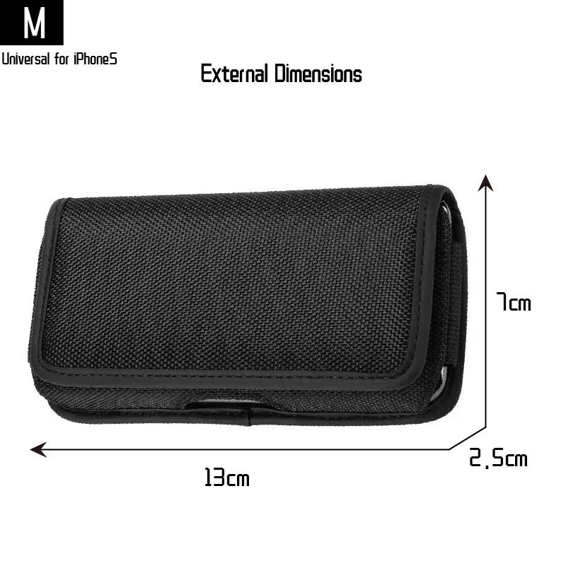 Hot sale Mobile Phone Waist Bag Men Women Small Nylon Cell Holster Storage Fanny Pack Purse with Belt Loop Bum 4 Size