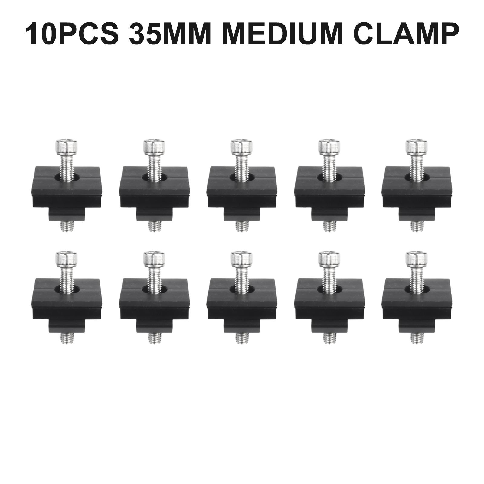 Solar Panel Racking End Clamp Solar Power Supplies 30mm 10Pcs 35mm Medium clamp